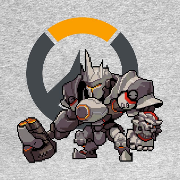 Overwatch - 16-Bit Reinhardt W/ Logo by wyckedguitarist